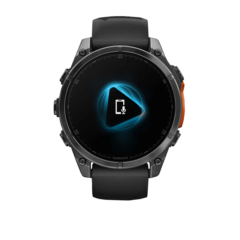 Garmin Fenix 8 smartwatch, 47 mm AMOLED display, slate gray case with black silicone band