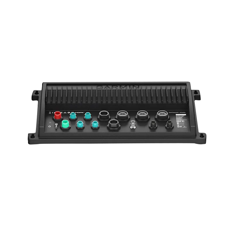 Garmin GPSMAP 9500 black box marine chartplotter with colored ports