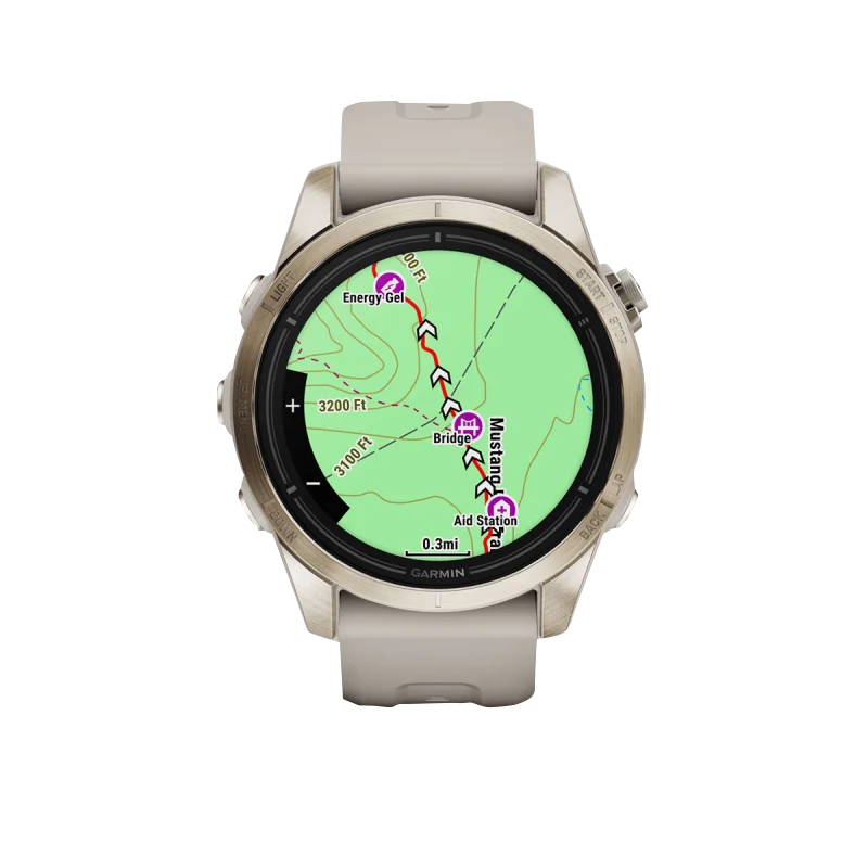 Garmin Epix Pro (Gen 2), 42 mm Sapphire Edition Soft Gold with Light Sand Band (010-02802-10) by Garmin