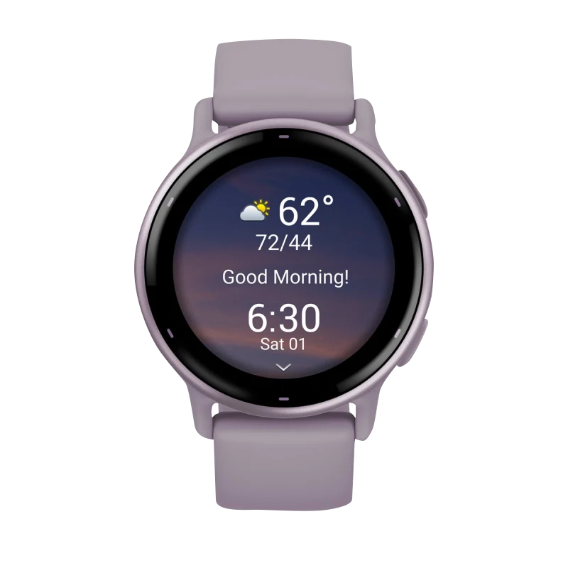 Garmin Vivoactive 5, Metallic Orchid Aluminum Bezel with Orchid Case and Silicone Band (010-02862-13) by Garmin