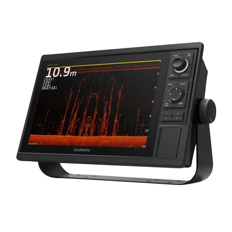 Garmin GPSMAP 1222xsv marine chartplotter, black with side keypad and large display