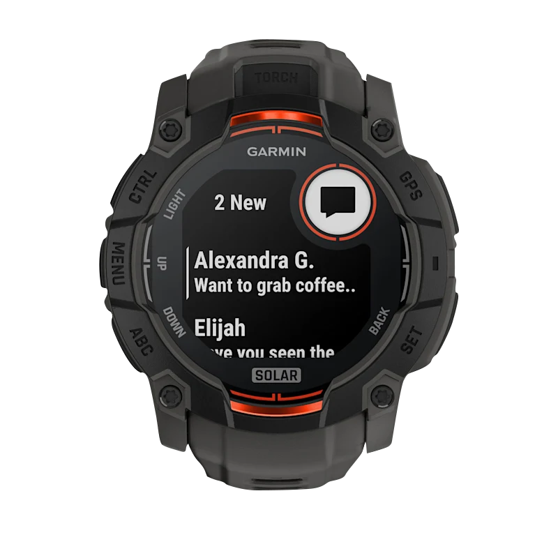 Garmin Instinct 3 Solar, (50mm) Black with Charcoal Band (010-02935-00) by Garmin