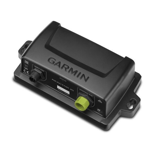Garmin Reactor 40 course computer unit for Volvo Penta trolling motor, black with a green control knob