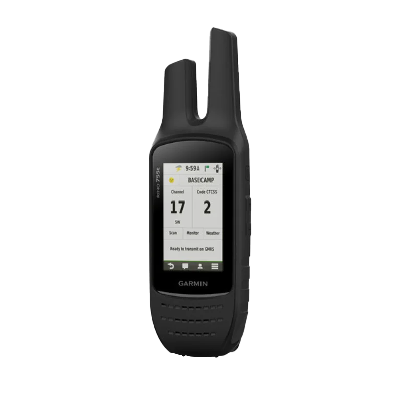 Garmin Rino 755t 2-Way Radio GPS Navigator, black touchscreen