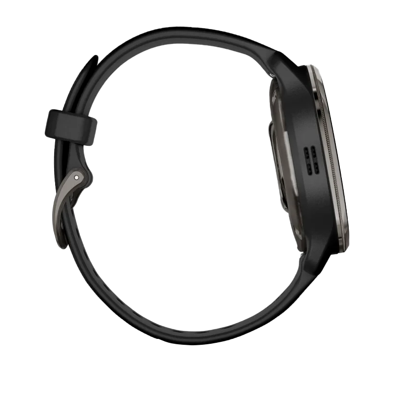 Garmin Venu 2 Plus smartwatch, slate stainless-steel bezel with black case, Garmin certified refurbished