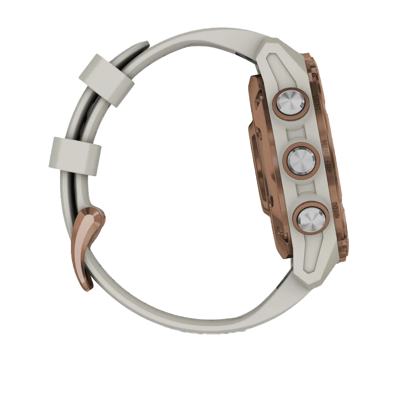 Garmin Descent Mk3i 43mm bronze PVD titanium dive computer with French Gray silicone band and Descent T2 transceiver