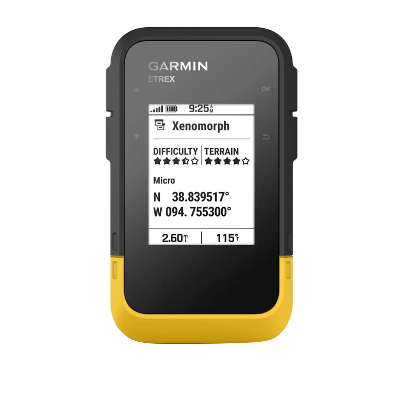Garmin eTrex SE GPS handheld navigator in black with yellow bumper