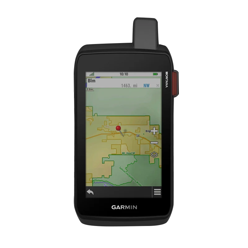 Garmin Montana 710i rugged outdoor GPS navigator with touchscreen and inReach, black handheld device