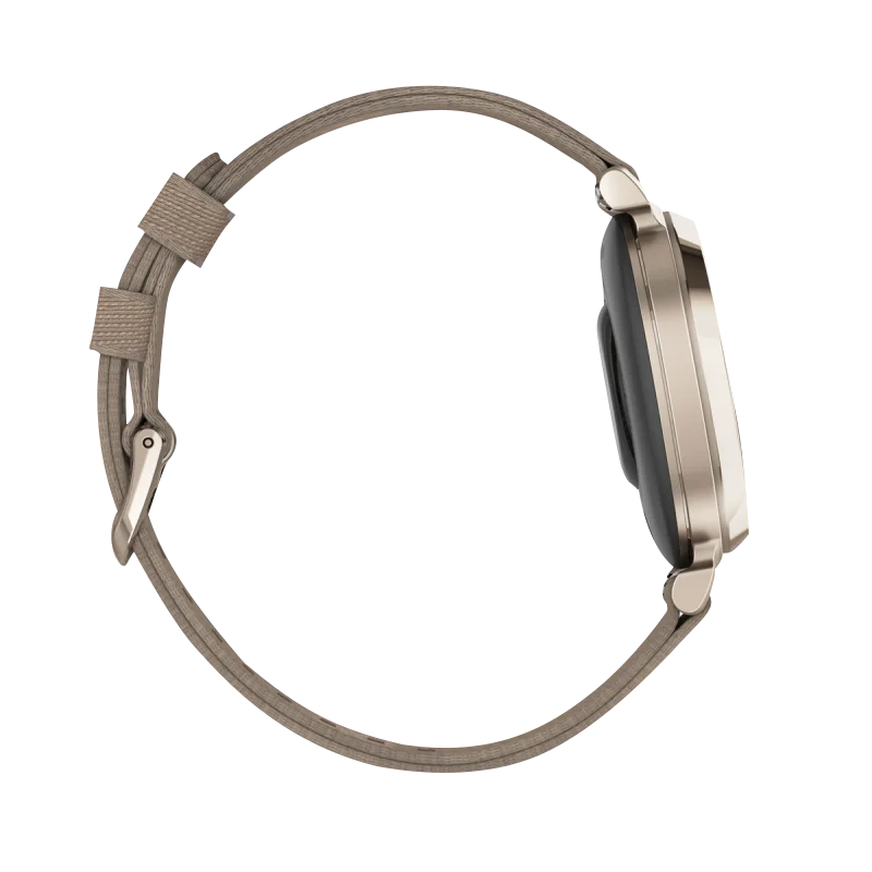 Garmin Lily 2 Classic, Cream Gold with Coffee Nylon Band (Garmin Certified Refurbished) by Garmin