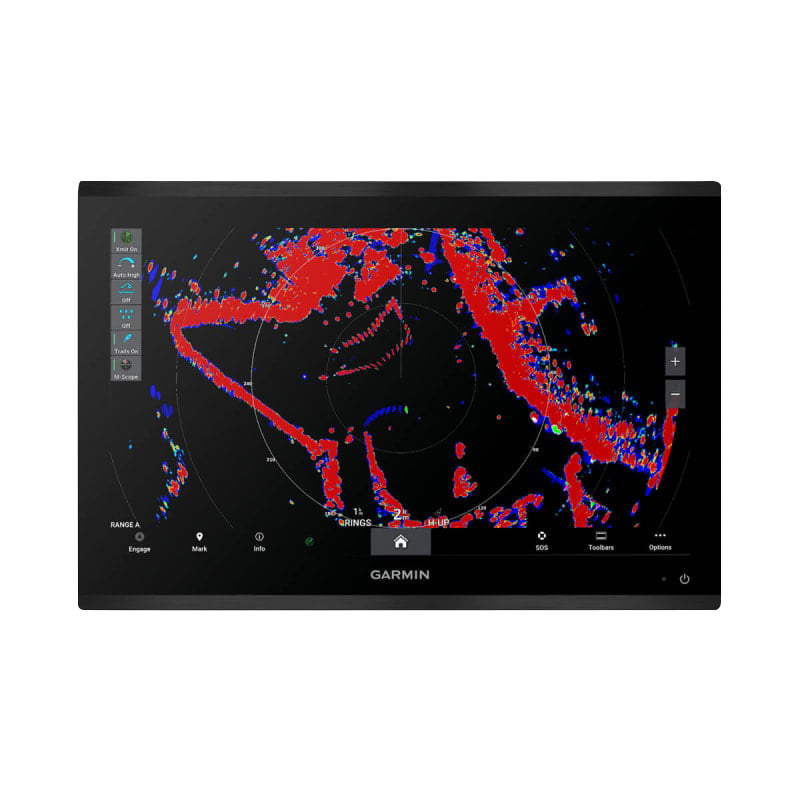 Garmin GPSMAP 9019 Premium Chartplotter with Worldwide Basemap on a black marine display