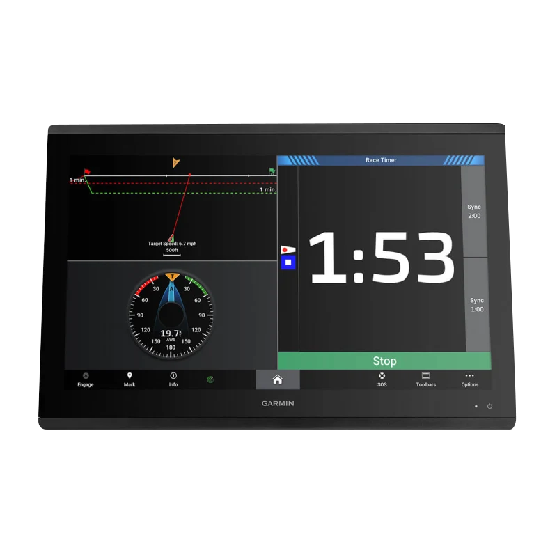 Garmin GPSMAP 8622 marine chartplotter with large black bezel touchscreen display