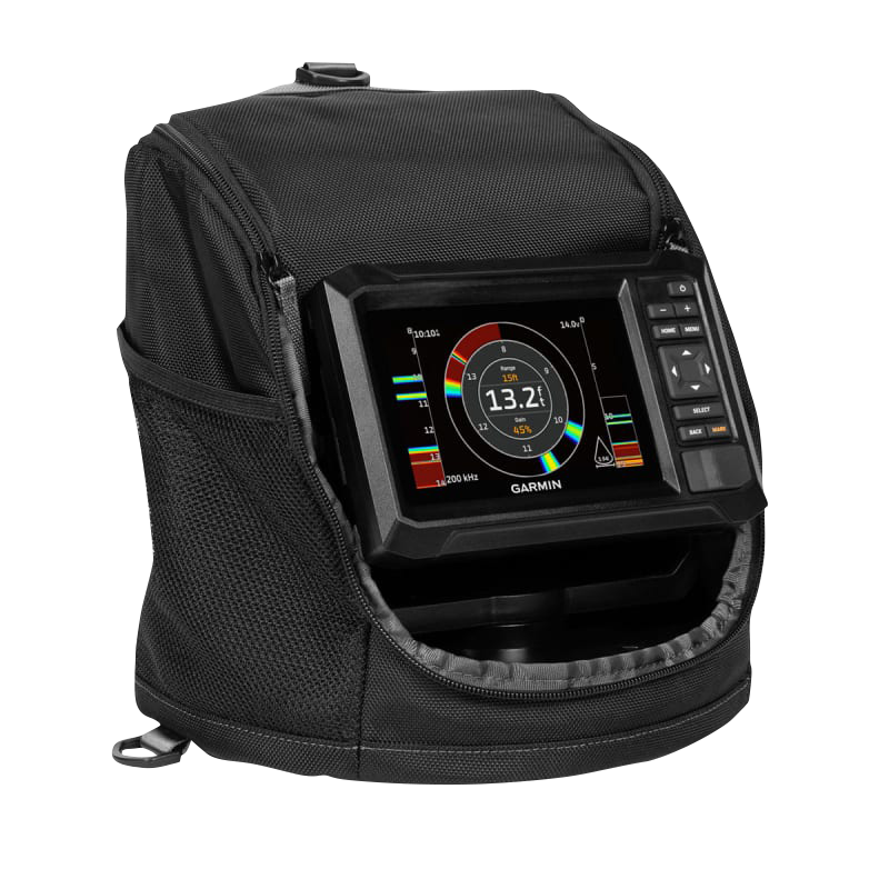 Garmin ECHOMAP 55cv UHD2 Ice Fishing Bundle with Navionics Plus Canada Inland and Coastal Maps and Dual Beam-IF Transducer (010-02592-35) by Garmin