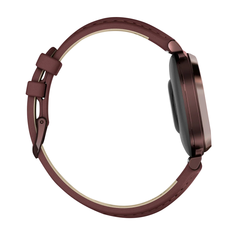 Garmin Lily 2 Classic, Dark Bronze with Mulberry Leather Band (Garmin Certified Refurbished) by Garmin