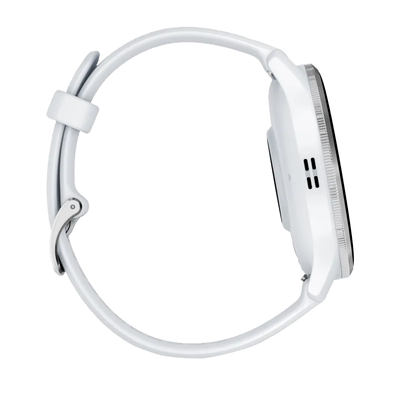 Garmin Venu 3, 45 mm Silver Stainless Steel Bezel with Whitestone Case and Silicone Band (010-02784-00) by Garmin