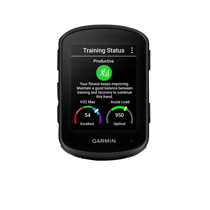 Garmin Edge 840 bike computer, device only, black unit with Training Status screen.