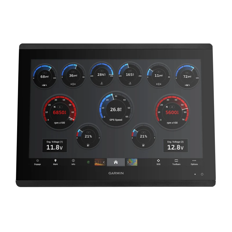 GPSMAP 8617 Garmin marine chartplotter with mapping, black bezel display