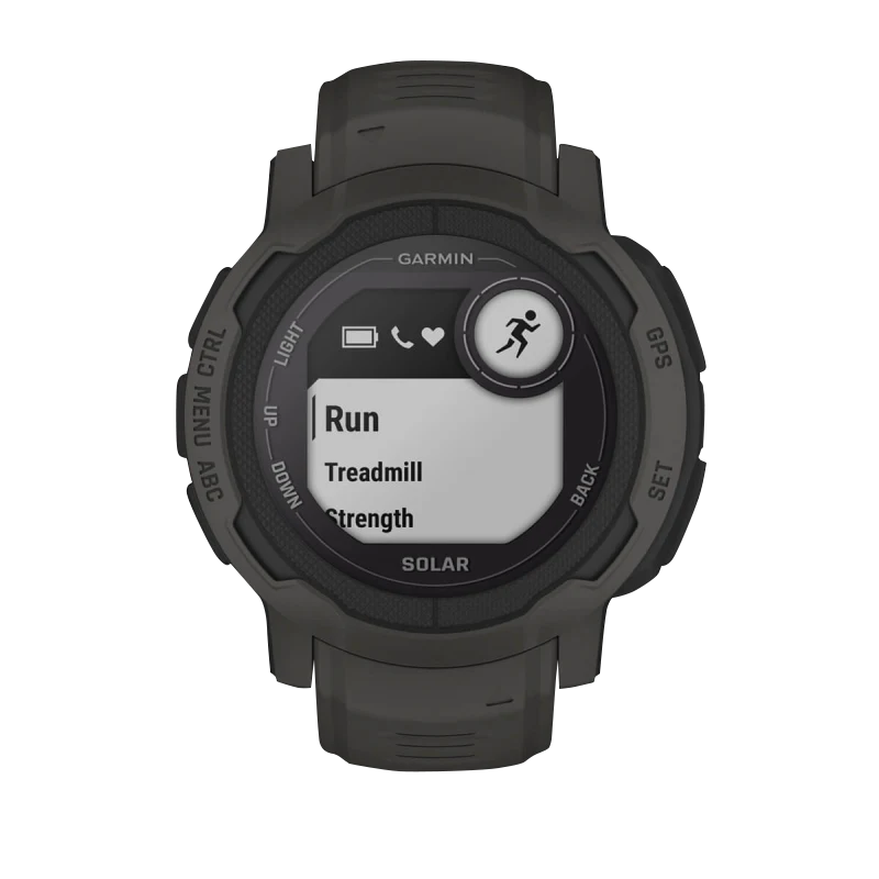Garmin Instinct 2 Solar smartwatch, graphite, certified refurbished.
