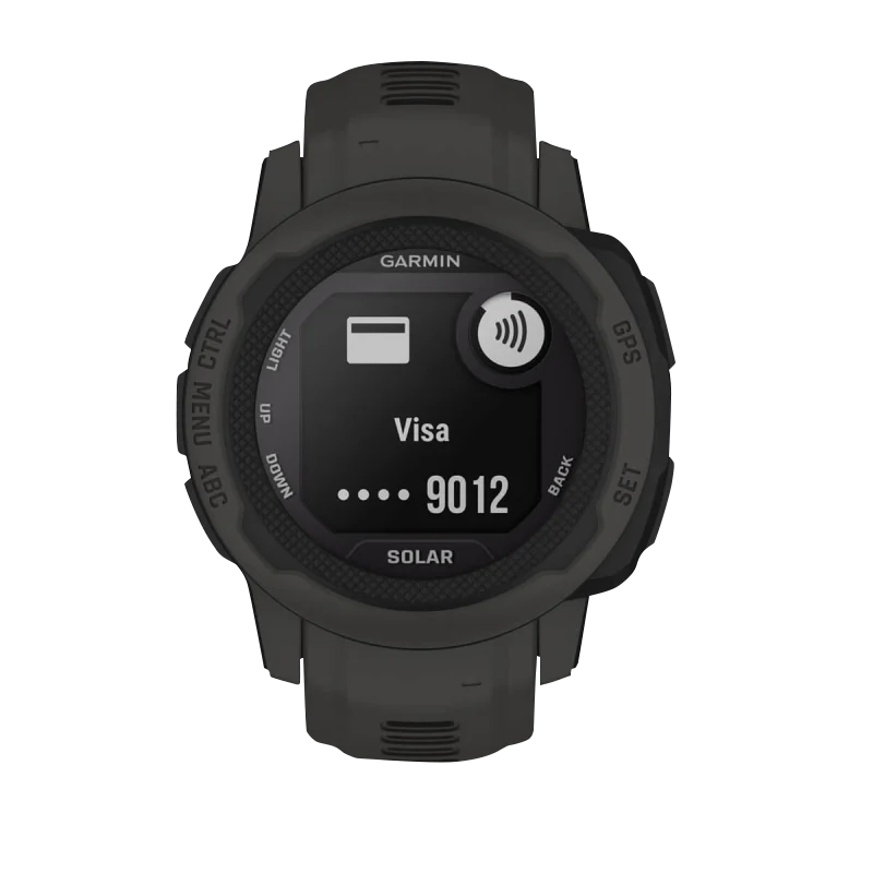 Garmin Instinct 2S Solar smartwatch, Graphite, certified refurbished