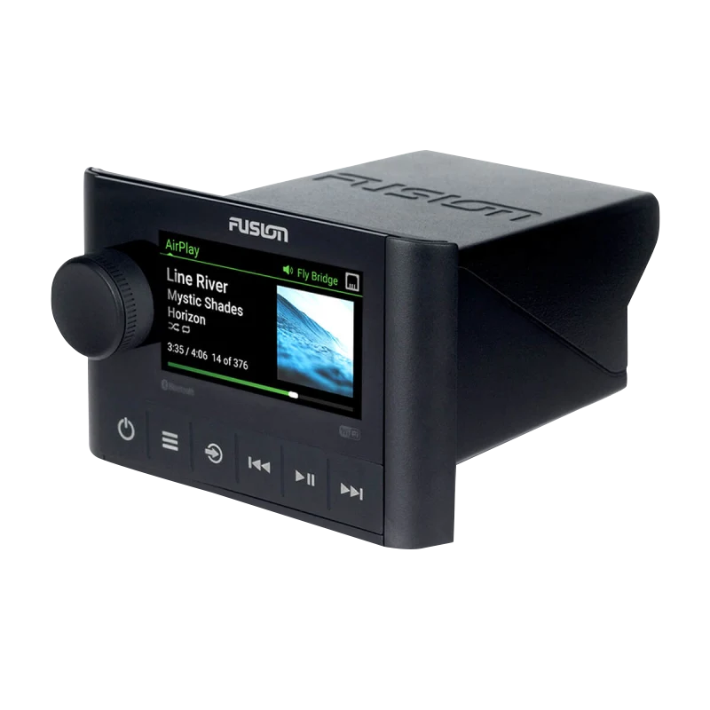 Garmin Fusion Apollo MS-SRX400 marine stereo with built-in Wi‑Fi and Ethernet, black finish