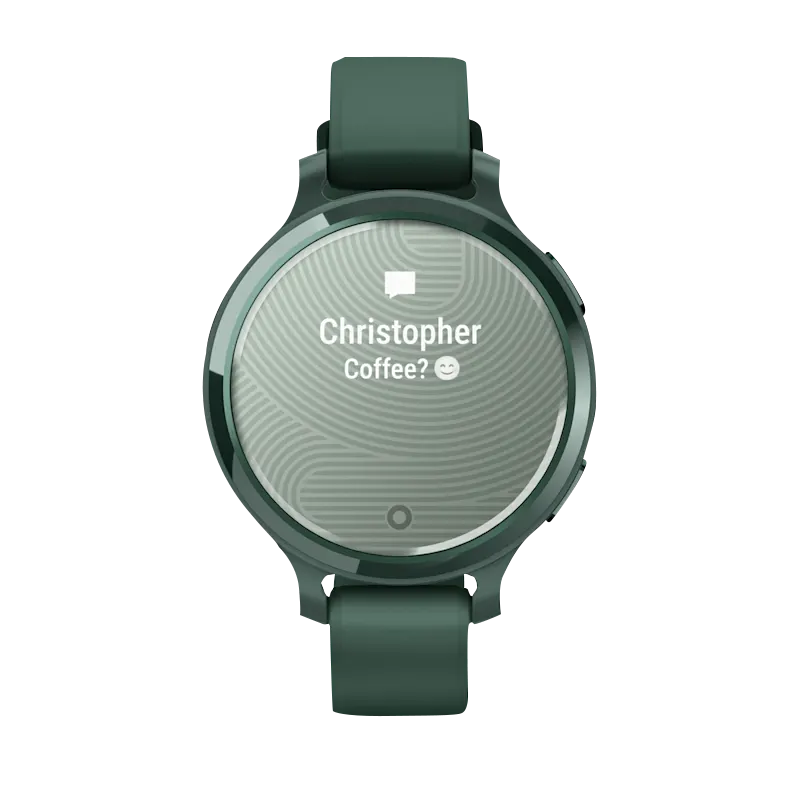 Garmin Lily 2 Active smart watch in Jasper Green with Jasper Green silicone band