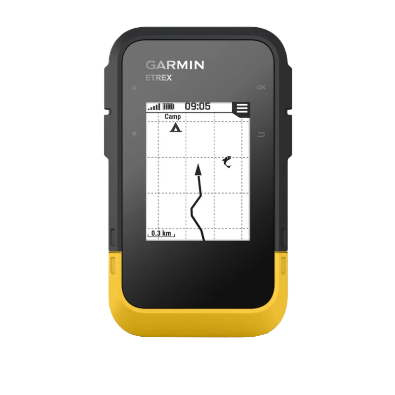 Garmin eTrex SE handheld GPS navigator (010-02734-00); black body with yellow bumper
