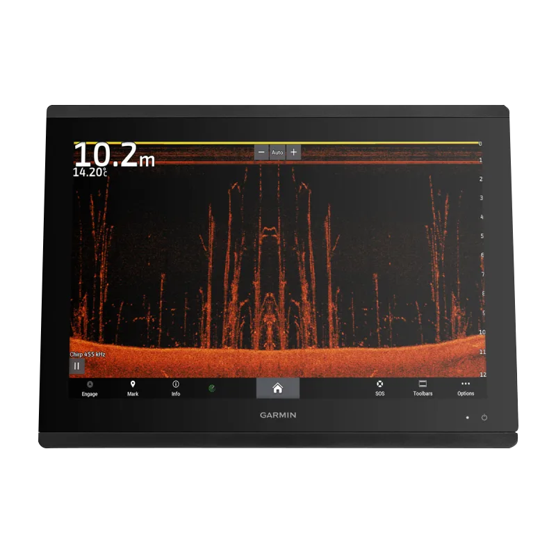 Garmin GPSMAP 8417 MFD marine chartplotter with worldwide basemap, black bezel