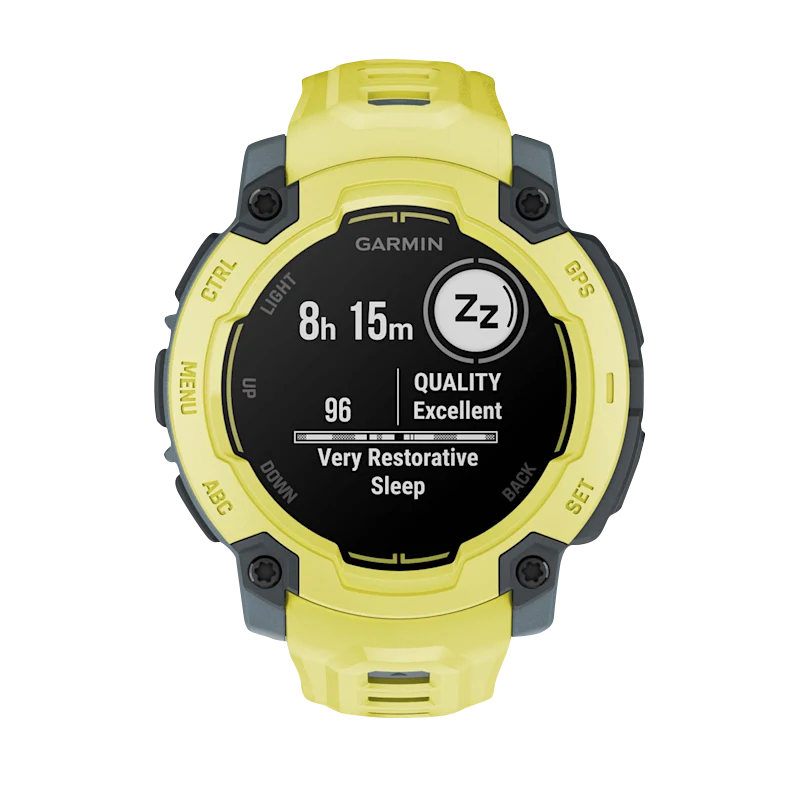 Garmin Instinct E smartwatch, 45mm in electric lime with matching electric lime band