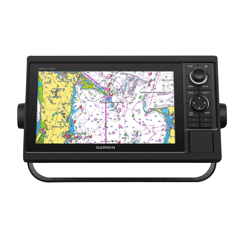 Garmin GPSMAP 1022 marine chartplotter, black finish, worldwide basemap on color touchscreen.