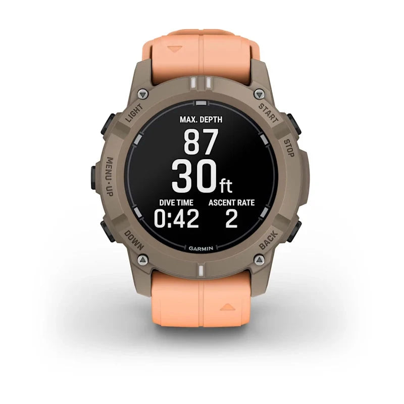 Garmin Descent G2 AMOLED Dive Watch Paloma with Shell Pink band, dive computer