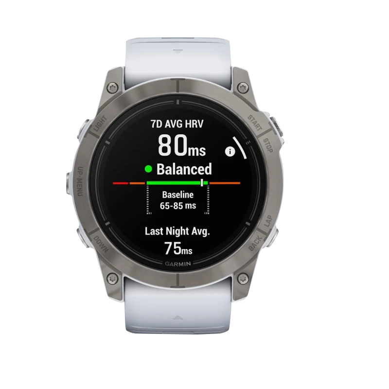 Garmin Epix Pro Gen 2 smartwatch, 51mm Sapphire Edition Titanium with Whitestone Band