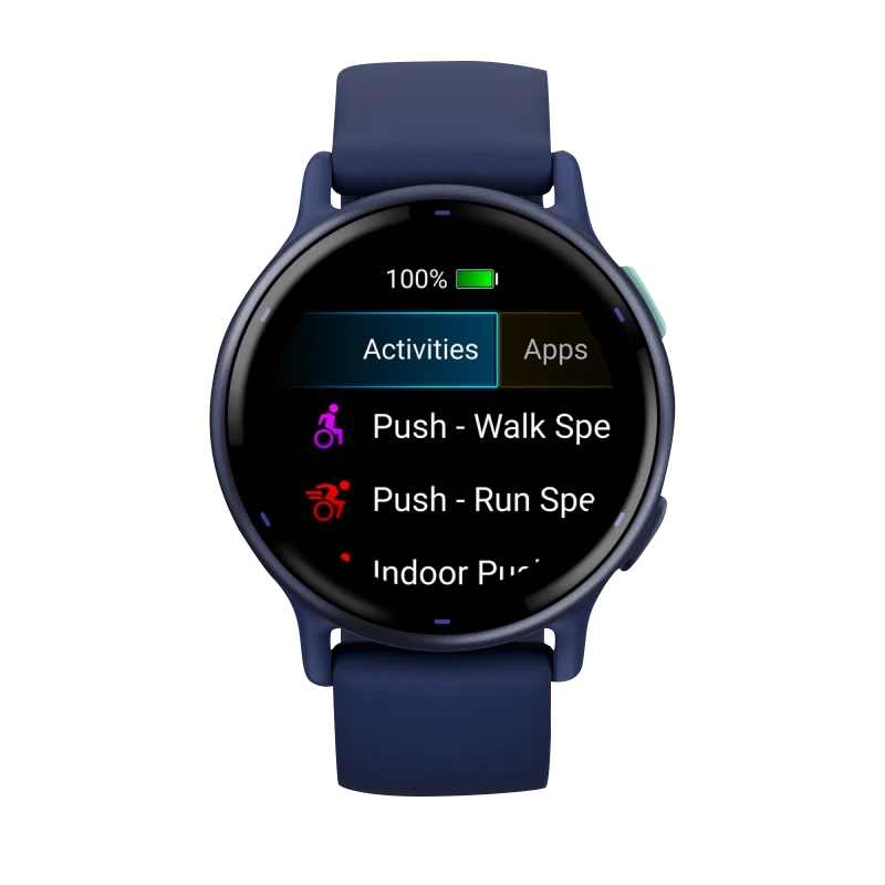 Garmin Vivoactive 5, Metallic Navy Aluminum Bezel with Navy Case and Silicone Band (010-02862-12) by Garmin
