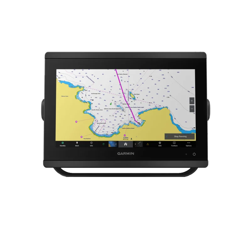 Garmin GPSMAP 8412xsv marine chartplotter, black display with worldwide basemap and sonar