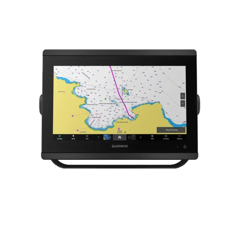 Garmin GPSMAP 8412xsv marine chartplotter, black display with worldwide basemap and sonar