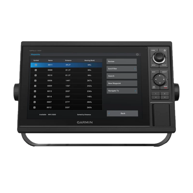 Garmin GPSMAP 1222 marine chartplotter with Worldwide Basemap, black touchscreen unit
