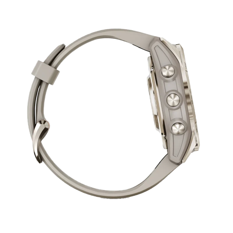 Garmin Fenix 7S Pro Sapphire Solar, Soft Gold with Light Sand Band (010-02776-14) by Garmin