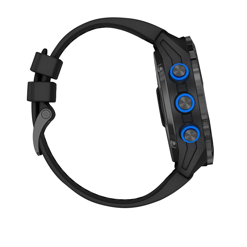 Garmin Descent Mk2i dive computer with titanium carbon gray DLC case and black band, certified refurbished
