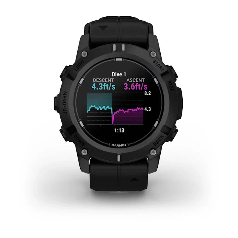 Garmin Descent G2 Dive Smartwatch in black with black band