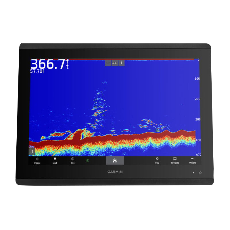 Garmin GPSMAP 8617 marine chartplotter with mapping, black bezel, touchscreen display