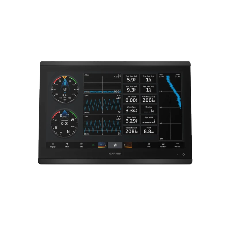 GPSMAP 8416xsv Garmin marine chartplotter with worldwide basemap and sonar, black bezel