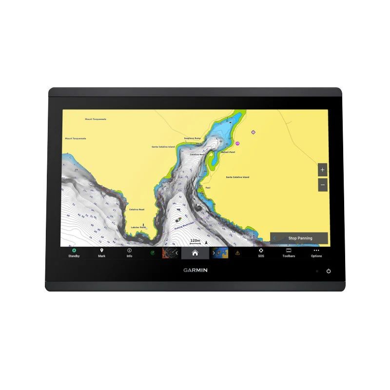 Garmin GPSMAP 1623xsv marine chartplotter with SideVü, ClearVü and CHIRP sonar, black frame