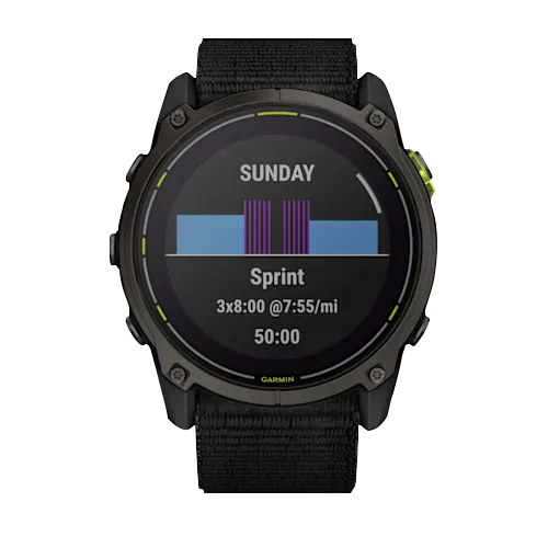 Garmin Enduro 3 Black GPS smartwatch with round display and black band