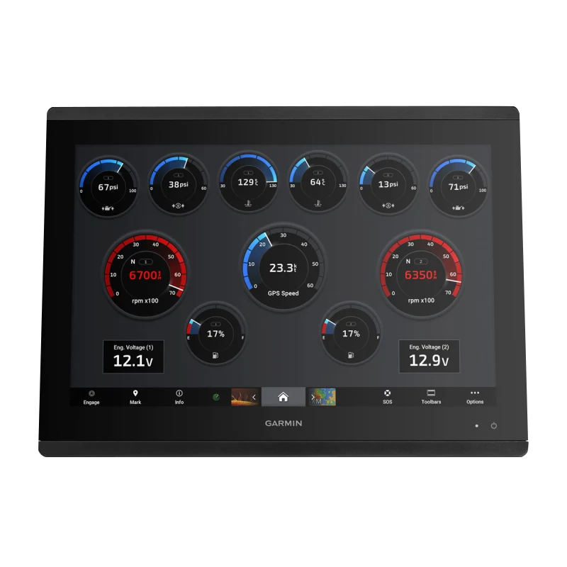 Garmin GPSMAP 8417 MFD marine chartplotter with Worldwide Basemap (010-01510-00), black bezel