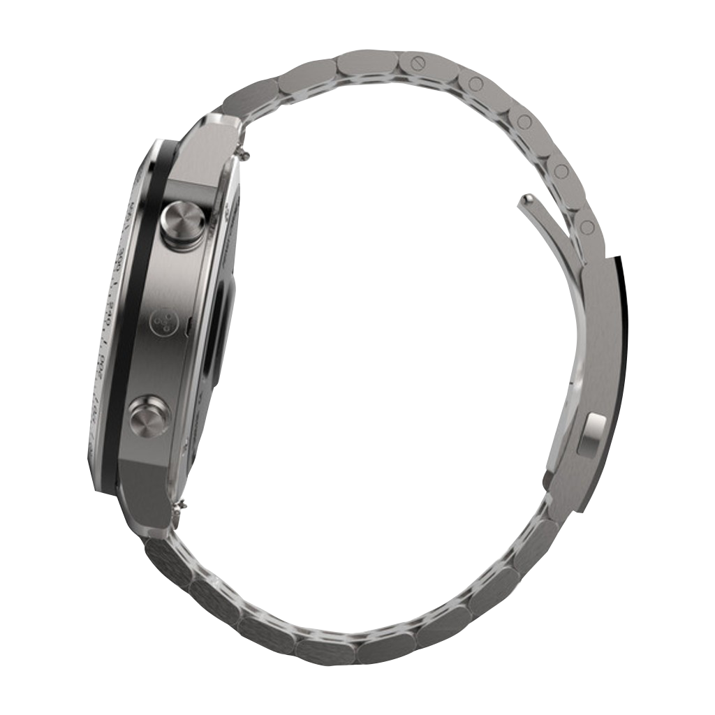 Garmin Fenix Chronos smartwatch with stainless steel band