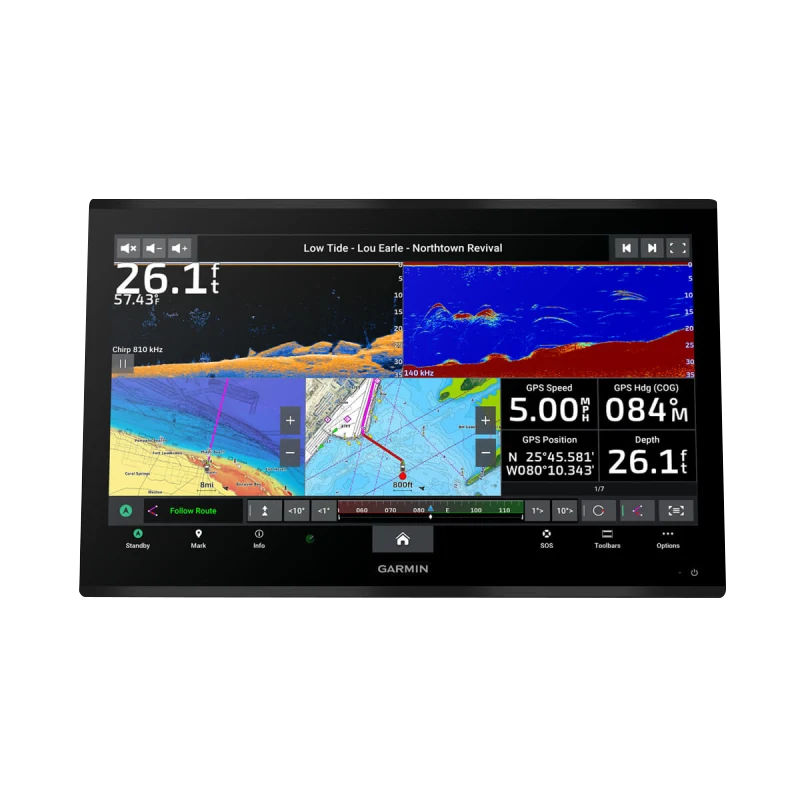 GPSMAP 9227 Premium Marine Chartplotter with Navionics+ by Garmin on a black display