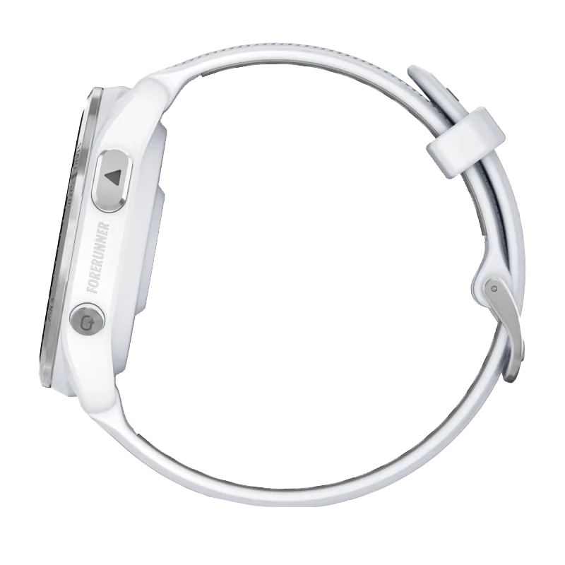 Garmin Forerunner 965, Titanium Bezel with Whitestone Case and Whitestone/Powder Gray Silicone Band (010-02809-01) by Garmin