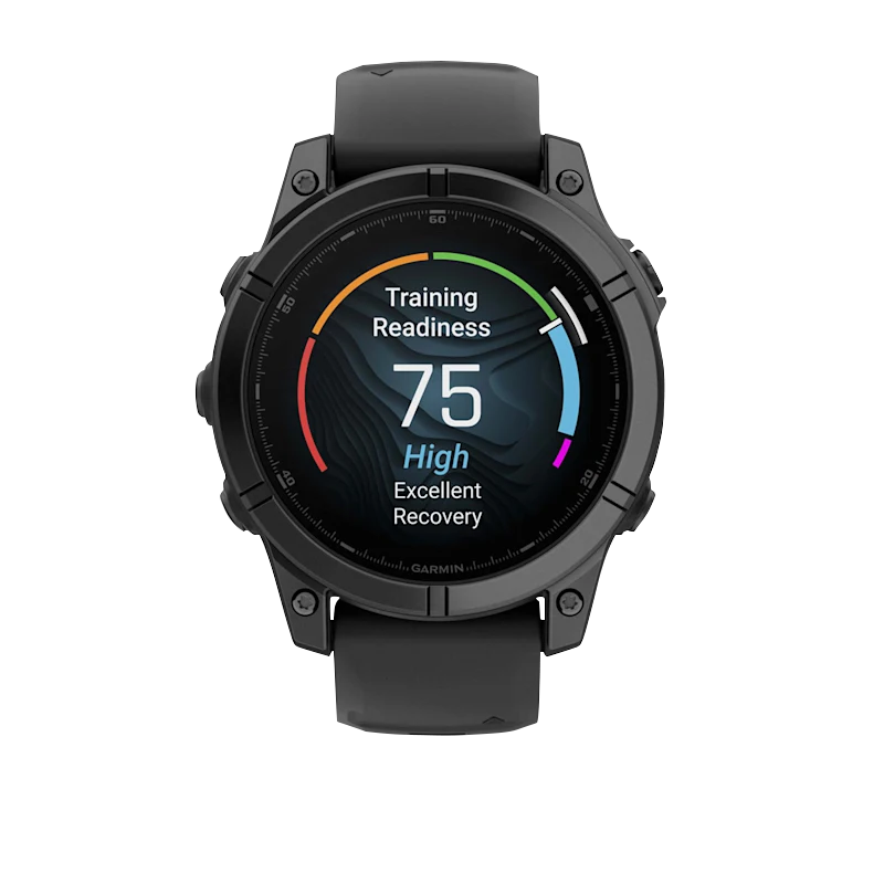 Garmin Fenix E smartwatch, 47 mm AMOLED, slate gray steel case with black silicone band