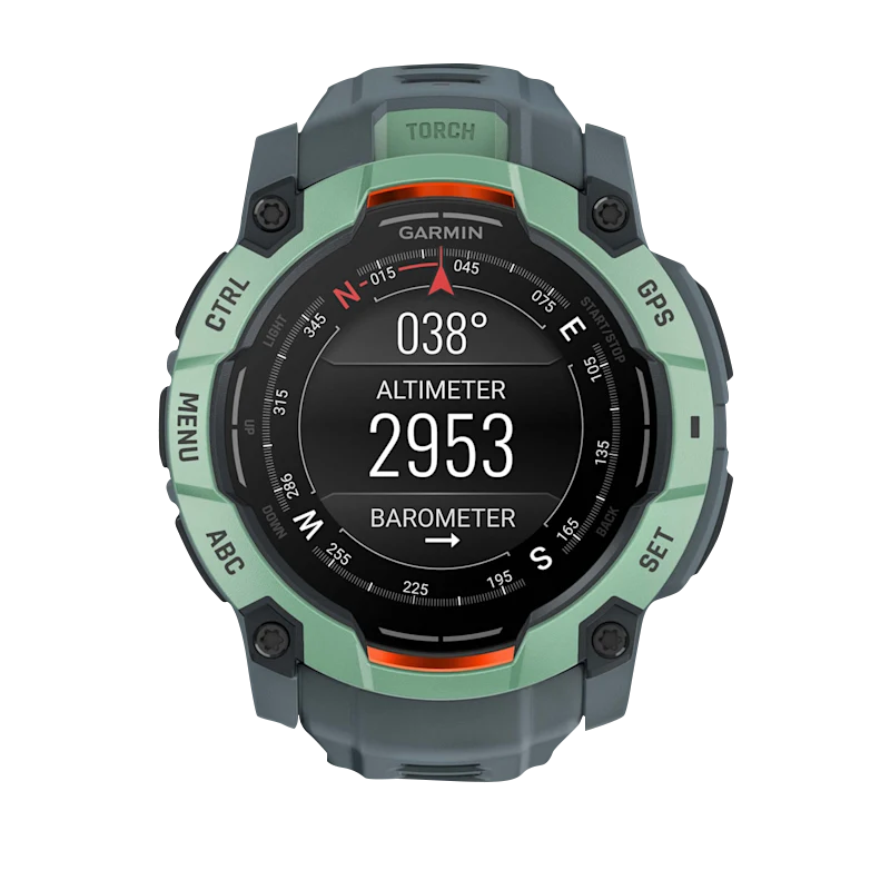 Garmin Instinct 3 AMOLED smartwatch, 50mm Neo Tropic with Twilight Band