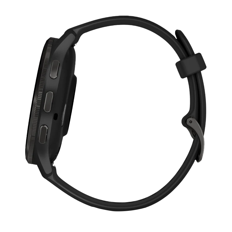 Garmin Venu 3, 45 mm Slate Stainless Steel Bezel with Black Case and Silicone Band (010-02784-01) by Garmin