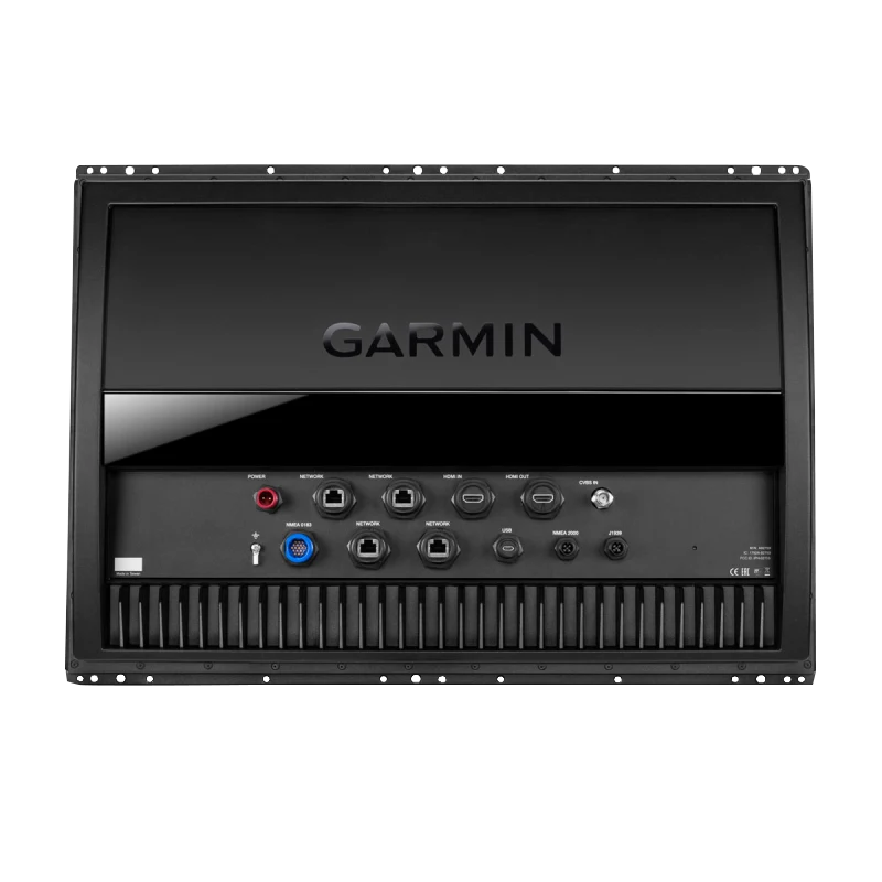 GPSMAP 8424 MFD marine chartplotter by Garmin, black display with control panel and ports