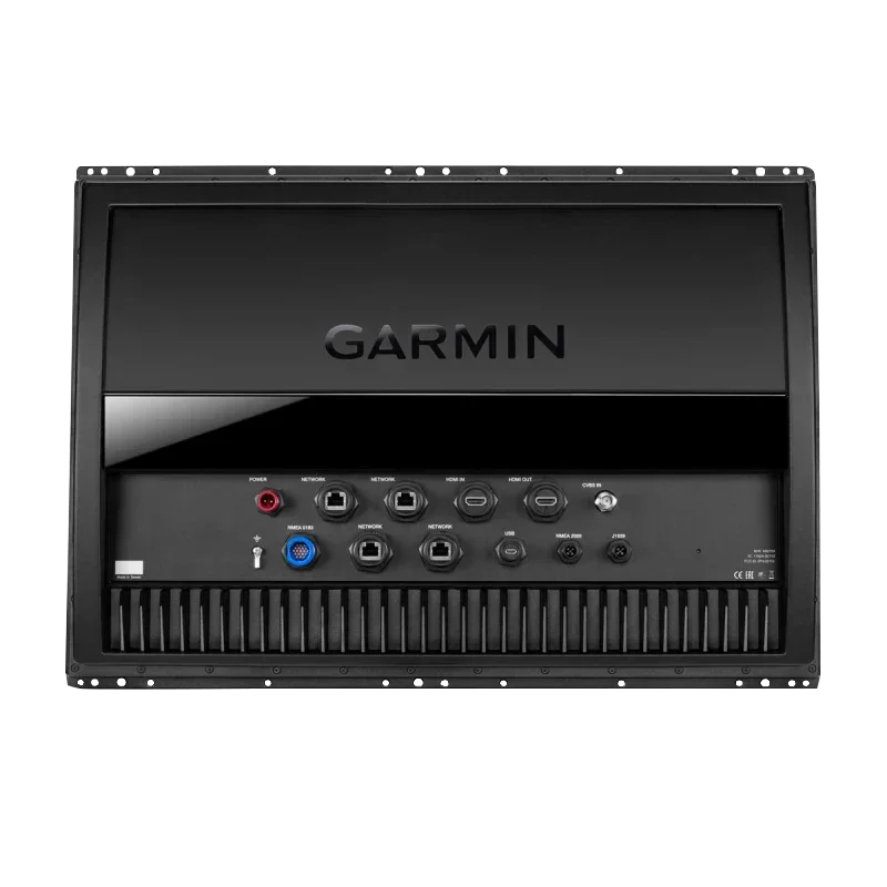 GPSMAP 8424 MFD marine chartplotter by Garmin, black display with control panel and ports